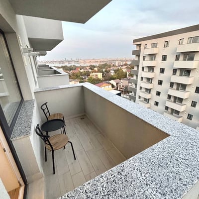 Alquiler de un nuevo apartamento de 1 habitación con balcón, cerca del lago Morii, Bucarest, Rumanía